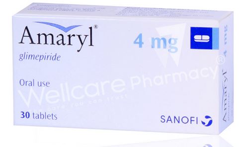 Amaryl (Glimepiride) 4 mg of 30 tabs