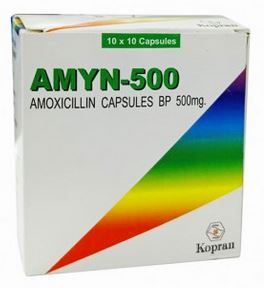 Amyn 500 mg capsules of 10