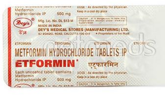 Etform (Metformin) 500mg tab