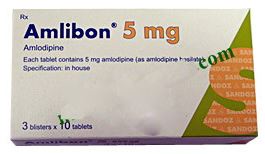 Amlibon amlodipine 5mg of 3 10 tab